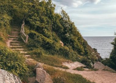 Picture of a beach path in Bornholm. 